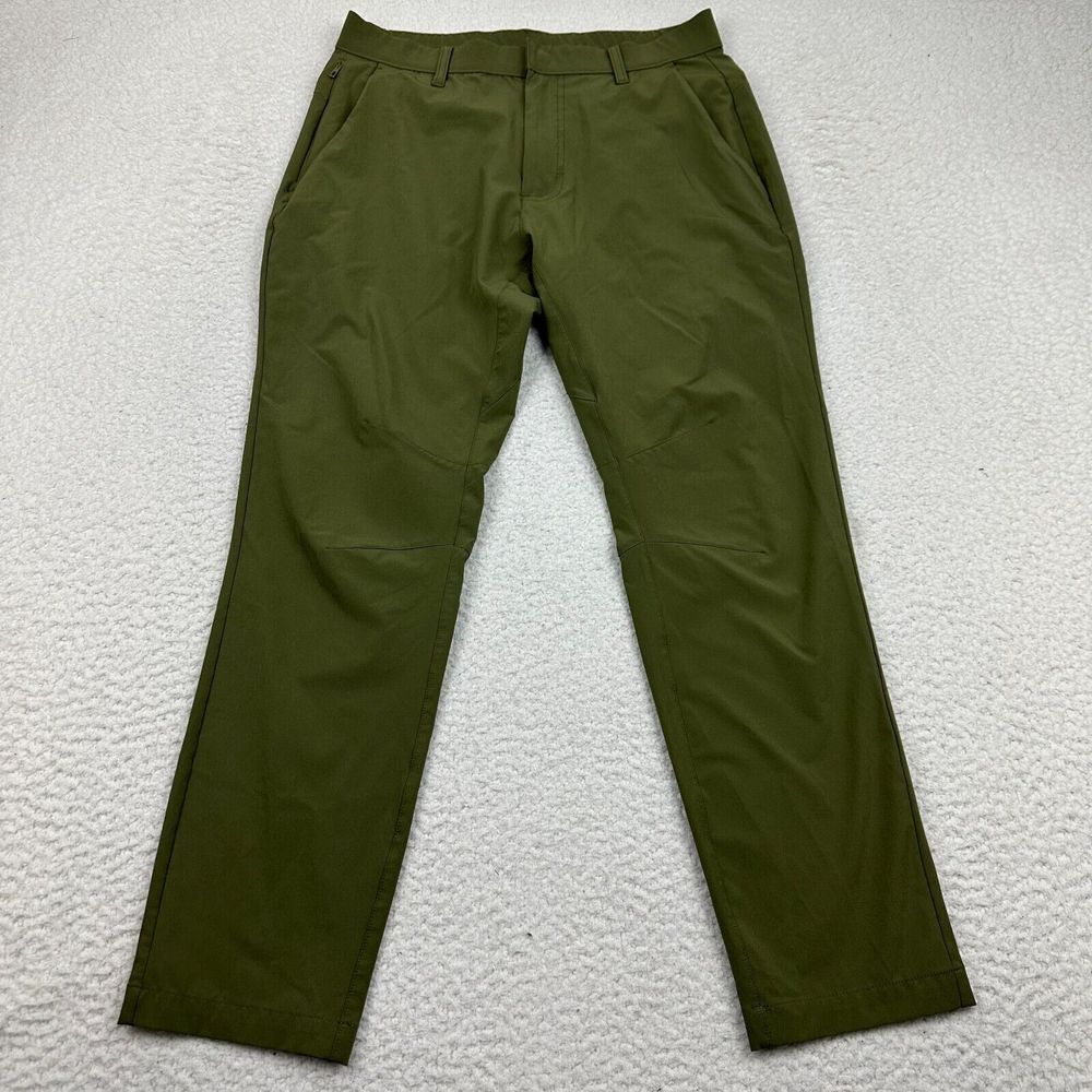 Fabletics The Only Pants Mens 31X28 Slim Fit Straight Leg Stretch‎ Green Golf